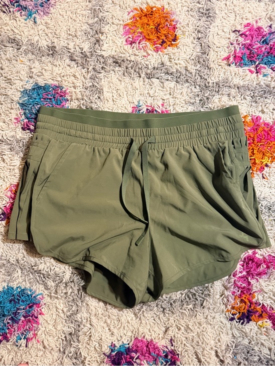 JoyLab Pants - Joy Lab Women’s Athletic Drawstring Shorts with Ruffle sides- Olive Green